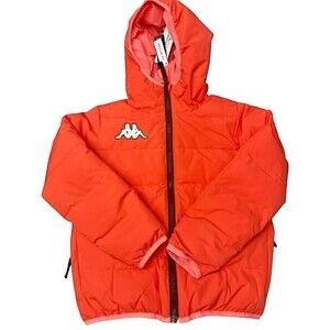 Kappa Kids Reversible Puffer Jacket Youth M Size 8 Pink Red Floral NWT